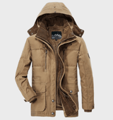 Gepolsterter Herren-Winterparka mit Kapuze – Warm & Winddicht