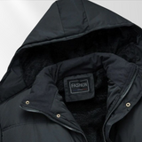 Men's Quilted Winter Jacket – Warm Coat with Removable Hood