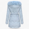 Damen Wintermantel – Elegante und warme Jacke mit Pelzkragen und Kapuze
