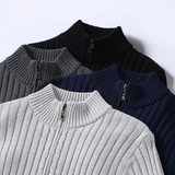 Gilet en coton de luxe avec col roulé et fermeture éclair-mezam.fr