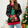Weihnachts-Pullover Damen – Winterpullover mit Weihnachtsbaum und Geschenken bedruckt