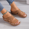 Bequeme orthopädische Sandalen mit Keilabsatz und Belüftung