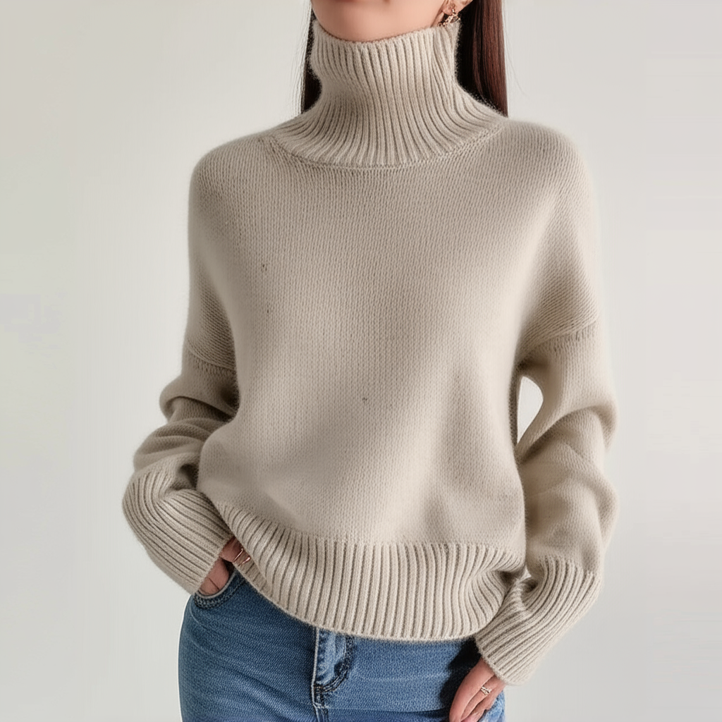 Pull Col Roulé Femme en Cachemire - Luxe, Chaleur et Design Élégant